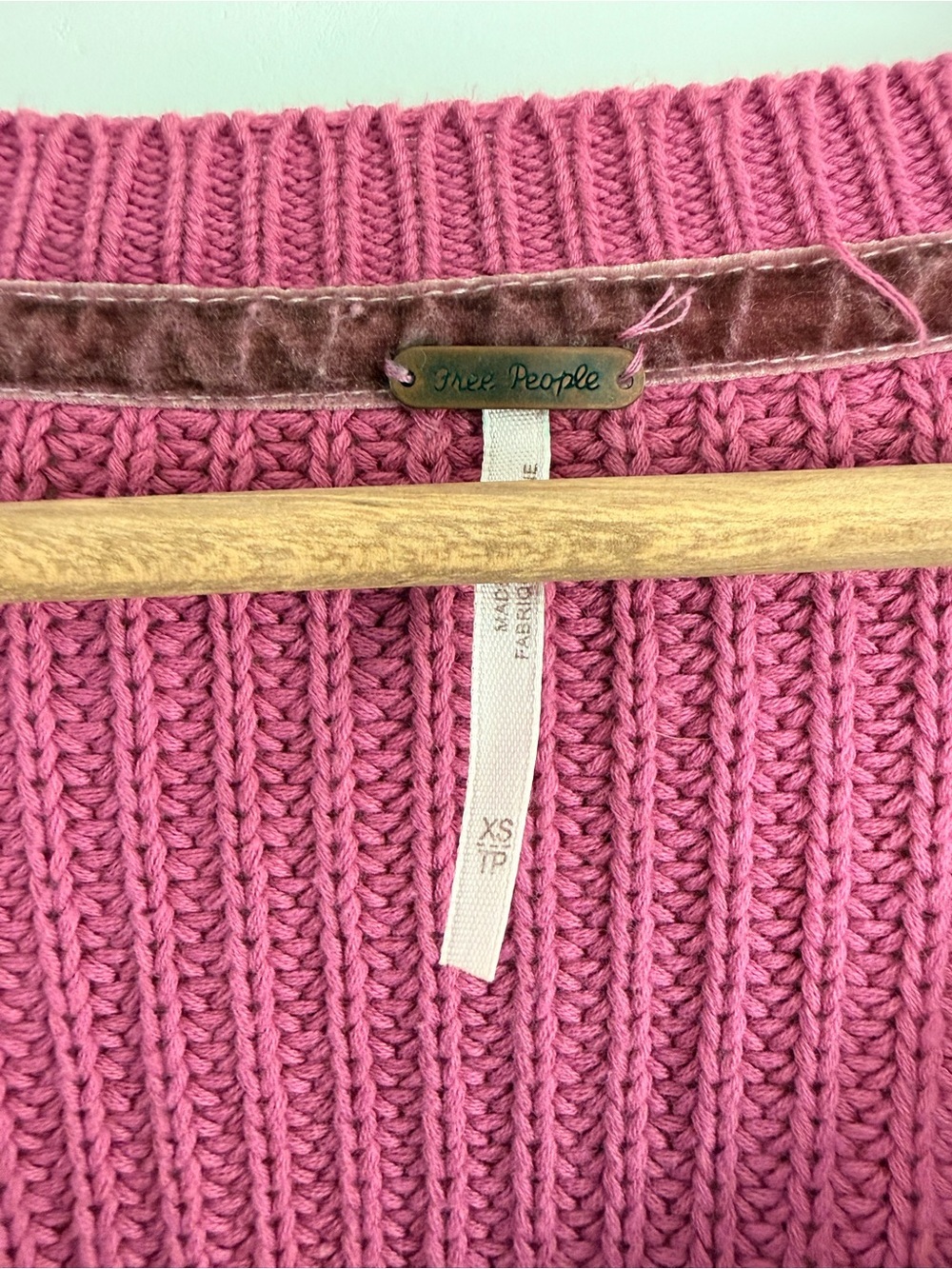 Free People Damsel Bell Sleeve Cotton Sweater
Size XS | Mauve Pink | Boho Knit - Picture 4 of 5